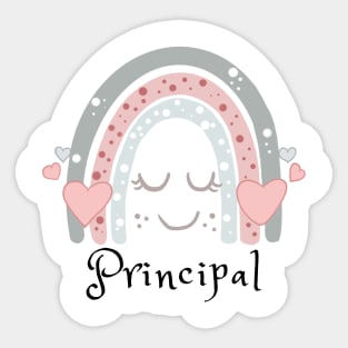 Cute Boho Principal Rainbow Sticker